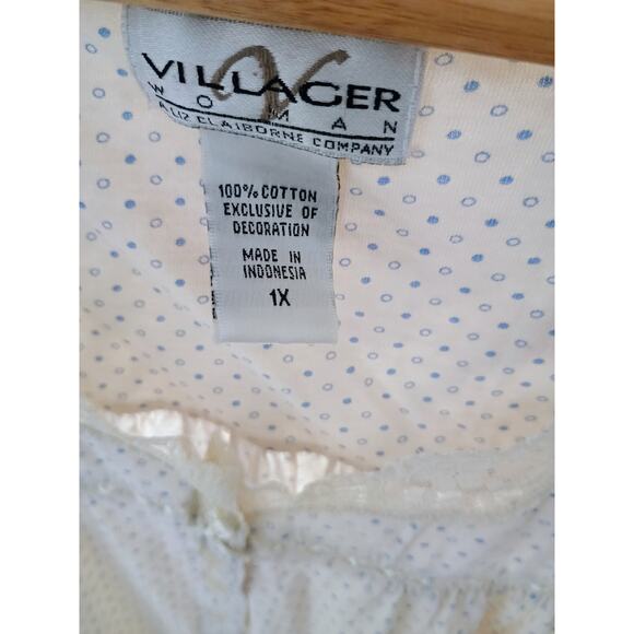 Vintage inspired cottage Core night gown Granny core 100% cotton villager XL - Picture 5 of 10